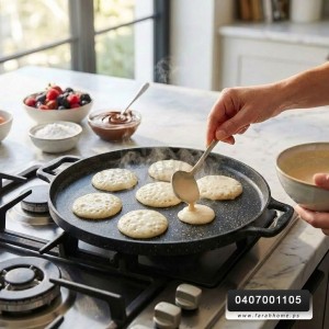 مقلى كريب / قطايف - مقلى بديل الجريل لشوي اللحوم مزدوج جرانيت 35 سم مقلى كريب / قطايف - مقلى بديل الجريل لشوي اللحوم مزدوج جرانيت 35 سم