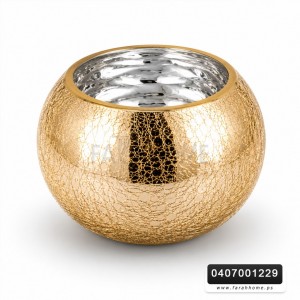 مزهرية فازة شكوف ذهبي مدور مكسر حجم كبير XXXL مزهرية فازة شكوف ذهبي مدور مكسر حجم كبير XXXL