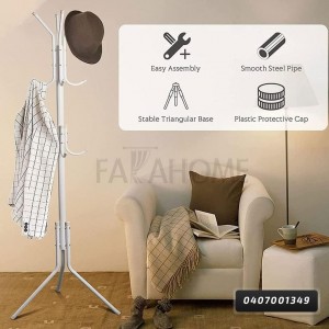 ستاند علاقة شماعة ملابس لغرفة النوم لون ابيض