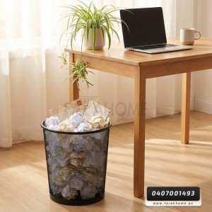 سلة مهملات معدن مشبك حجم صغير