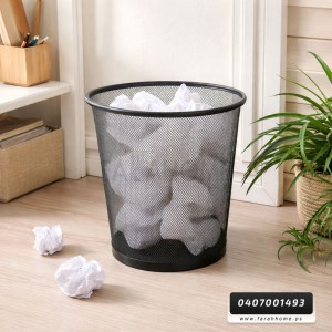 سلة مهملات معدن مشبك حجم صغير