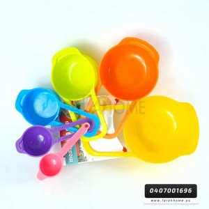 كرت طقم معالق معيار طعام بلاستيك ملون