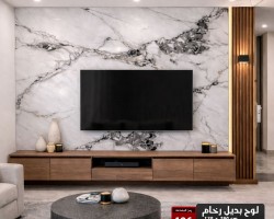 لوح بديل رخام عظم مقاس 120 × 290 - UV board - موديل 106