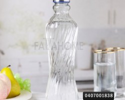 قنية ماء زجاج 1 لتر مجدول / سادة / حلقات