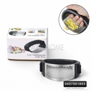 هراسة ثوم ستانلس مع مقبض بلاستيك