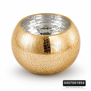مزهرية فازة شكوف ذهبي مدور مكسر حجم كبير XXL مزهرية فازة شكوف ذهبي مدور مكسر حجم كبير XXL