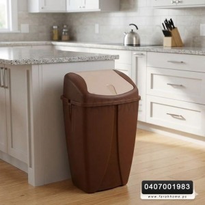 سلة مهملات 70 لتر مع غطاء مروحة شارب بلاستيك max plast موديل 0377