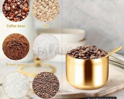 سكرية ذهبي مع غطاء وملعقة Seasoning.C