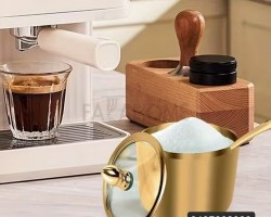 سكرية ذهبي مع غطاء وملعقة Seasoning.C