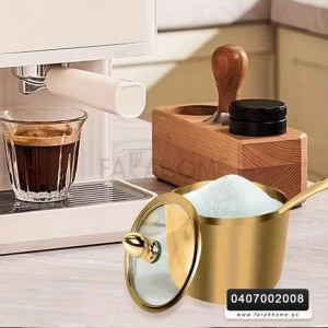 سكرية ذهبي مع غطاء وملعقة Seasoning.C