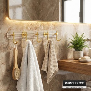 علاقة ملابس  شفاف جدار تلزيق 5 عين مذهب