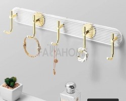 علاقة ملابس  شفاف جدار تلزيق 5 عين مذهب