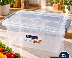 طبروير مستطيل 5 لتر مع غطاء MERDEM NO3