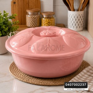 طشت / لجن عجين مع غطاء 34 سم مدور