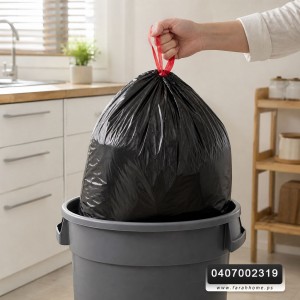 كيس / اكياس نفايات مع رباط وزن 500 غم مقاس 65×52 سم