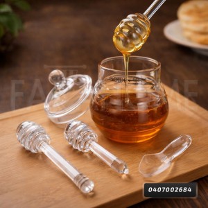 طقم معالق عسل شفاف 3 قطع
