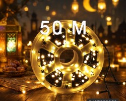 حبل اضاءة ليد رول 50 متر - زينه رمضان