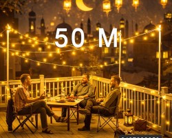 حبل اضاءة ليد رول 50 متر - زينه رمضان