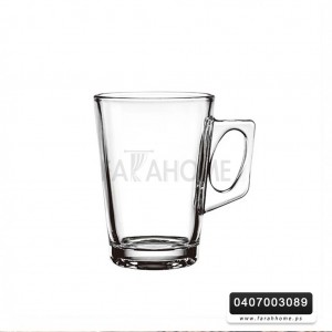 طقم كاسات شاي 6 قطع شفاف مخروطي يد مستطيل 125 مل YUJING طقم كاسات شاي 6 قطع شفاف مخروطي يد مستطيل 125 مل YUJING