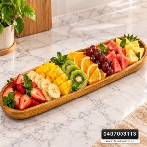 جاط تقديم فواكه / تفضيل خشب طبيعي بيضاوي 60 × 15 + 3 سم جاط تقديم فواكه / تفضيل خشب طبيعي بيضاوي 60 × 15 + 3 سم