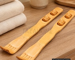 حكاكة ظهر خشب مع عجال مساج