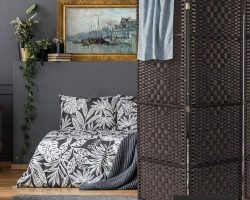 قاطع خشب 4 دفات مقاس  180 × 45 سادة مسكر من الاعلى شكل قوس رتان مقصب