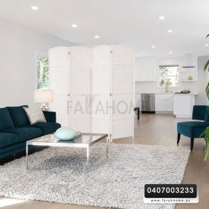 قاطع خشب 4 دفات مقاس  180 × 45 سادة مسكر من الاعلى شكل قوس رتان مقصب