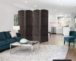 قاطع خشب 4 دفات مقاس  180 × 45 سادة مسكر من الاعلى شكل قوس رتان مقصب