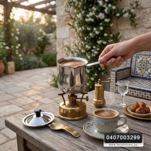 غلاية قهوة ستانلس مع غطاء نمرة  12