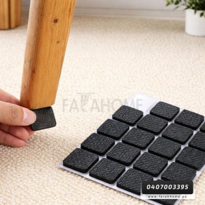 قطع حماية ارجل الاثاث - كرت لبادة كرسي / ارجل اثاث مربع 16 قطعة