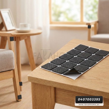 قطع حماية ارجل الاثاث - كرت لبادة كرسي / ارجل اثاث مربع 16 قطعة