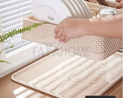 مشك - ستاند تنظيم صحون جلي بلاستيك طبقة خفيف مع جاط قطعتين مشك - ستاند تنظيم صحون جلي بلاستيك طبقة خفيف مع جاط قطعتين