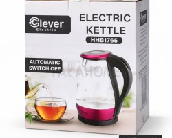 سخان ماء 1.8 لتر كهرباء زجاج قمقم/كمكم Clever HHB1765