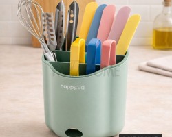 حمالة معالق مع سكاكين بلاستيك ملون happy.vdl حمالة معالق مع سكاكين بلاستيك ملون happy.vdl