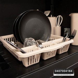 مشك - ستاند تنظيم صحون جلي بلاستيك تركي Tuffex TP1610 مقاس 48.5 × 37 + 8 سم