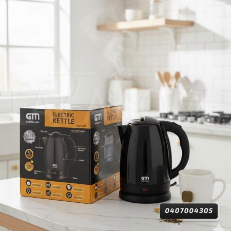 سخان ماء كهرباء اسود بكبسة ماركة GM القدرة 1500 وات قمقم / كمكم سخان ماء كهرباء اسود بكبسة ماركة GM القدرة 1500 وات قمقم / كمكم