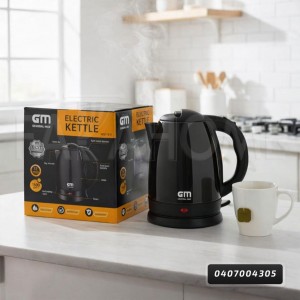 سخان ماء كهرباء اسود بكبسة ماركة GM القدرة 1500 وات  قمقم / كمكم 