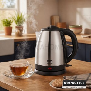 سخان ماء كهرباء اسود / ستانلس بكبسة ماركة GM القدرة 1500 وات  قمقم / كمكم 