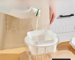 صانعة لبنة بلاستيك مع مصفاه محكمة الاغلاق WHEY SEPARATOR