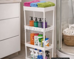 رفوف حمام بلاستيك 4 طبقات