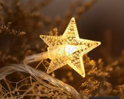 اضائة زينه رمضان - حبل 5 م نجوم اشكال شفاف