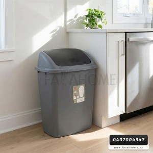 سلة مهملات40  لتر بلاستيك مع غطاء مروحة