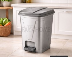 سلة مهملات دعسة مربع بلاستيك 18 لتر تركي MRD123