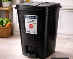 سلة مهملات دعسة مربع بلاستيك 50 لتر تركي MRD125