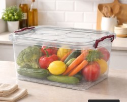 طبروير/تبروير مستطيل 20 لتر غطا كبس 32 × 28.5 × 19.5 سم MIENCA - MRD017