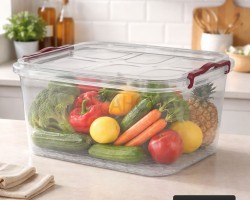 طبروير/تبروير مستطيل 30 لتر غطا كبس 35 × 35 × 22 سم MIENCA - MRD018