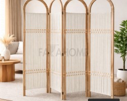 قاطع خشب ثقيل مقاس 180 × 45 × 4 دفات مع مكرميه صناعة يدوية