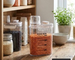 علبة بقوليات اكريليك وسط 2 لتر