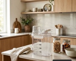 علبة بقوليات اكريليك وسط 2 لتر