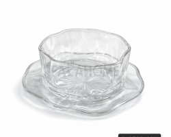 طقم صحون مكسرات سادة  12 قطعة 6 زبادي و 6 عادي